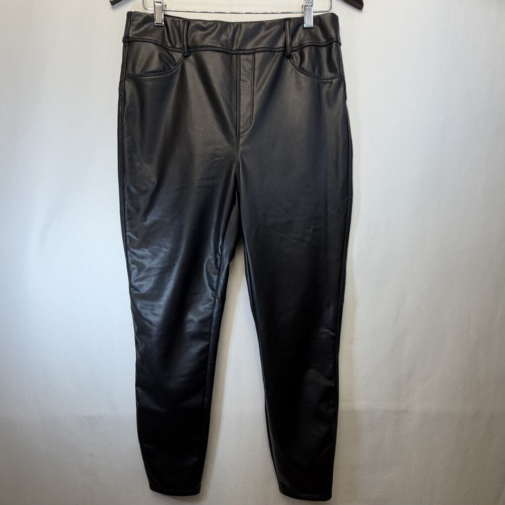 NWT Halara Black Faux Leather Full Length‎ Leggings Pants Size Large